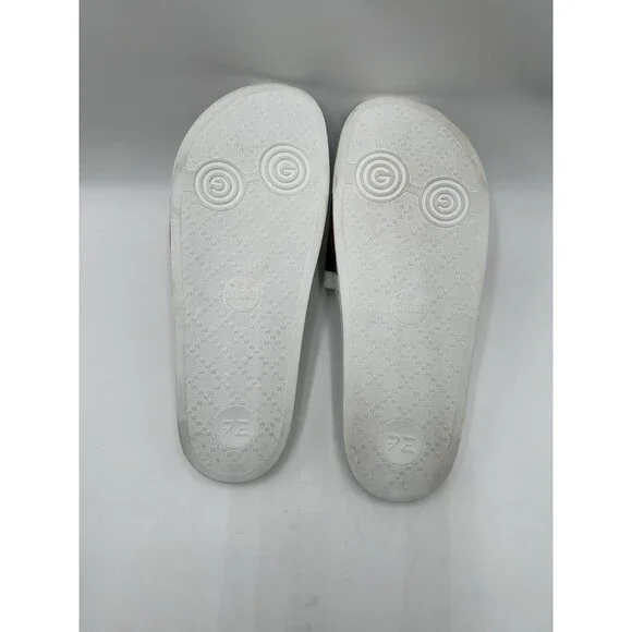 Men’s Gucci Pursuit Web White rubber slides Size 11